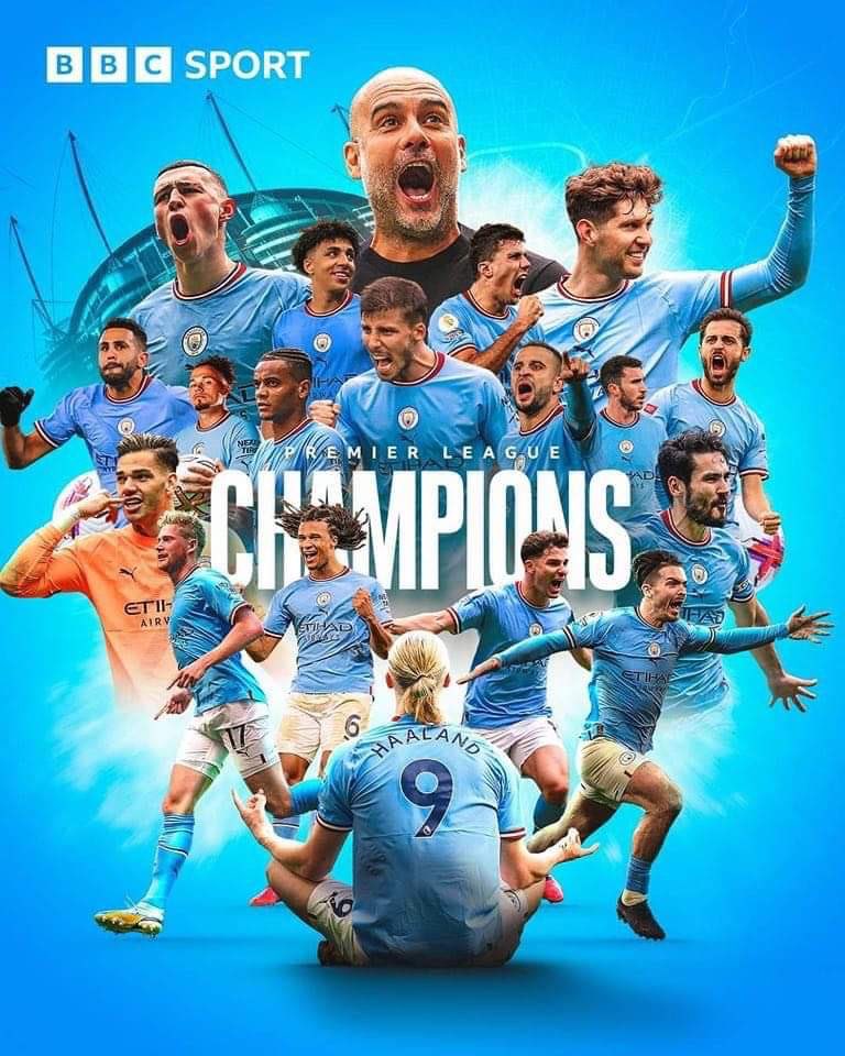 SteveTBear's tweet photo. Well. They did it. Chased down Arsenal and secured the EPL title with 3 games of the season remaining. A case study in the configuration, deployment and management of resources producing amazing value. City have one of the lowest net-spend figures of all the big European clubs. https://t.co/p7A9yWryN9