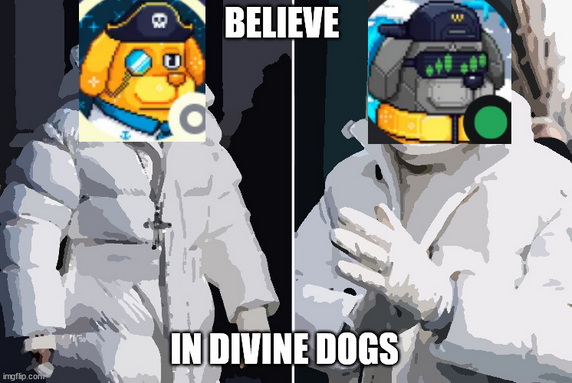 DDogx3's tweet photo. I'll start @AshDivFi ...

DeFi investments, our own DeFi bot &amp; a tight knit group of salty doggos!!

Welcome to the biggest secret on #Solana @DivineDogsNFT 🫰🚀 https://t.co/gG1wYnV0Jz
