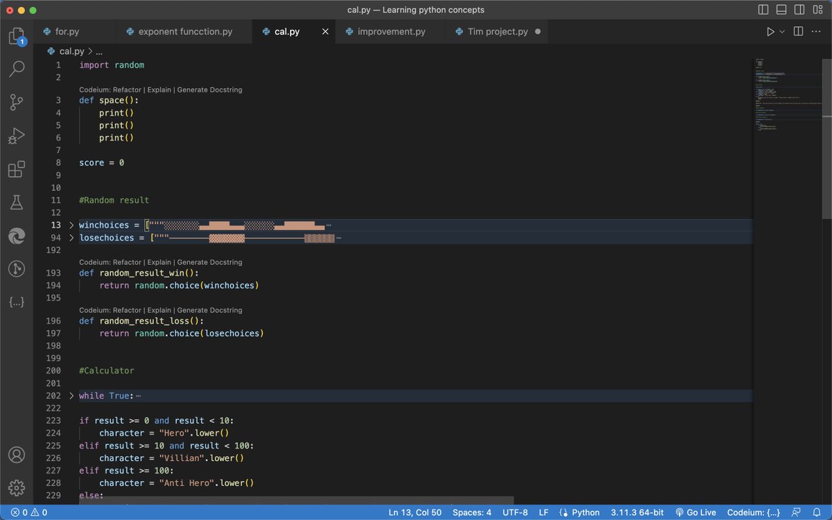 IsItTooLate12's tweet image. Just completed my first interactive game with Python - only 4 weeks into learning! The game lets players navigate stories as a hero, villain, or anti-hero. There&apos;s a lot more to Python and I&apos;m keen to learn. Tips and resources are welcome! #PythonNewbie #CodingJourney