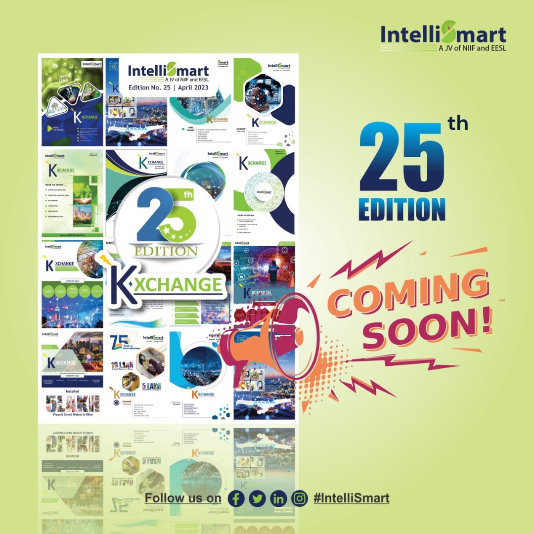 Intelli_Smart's tweet photo. 25th edition of #KXchange is coming soon! 📣

We appreciate the love and amazing response to our monthly #newsletter which brings all the #smartmetering updates of the #power sector in the country at one place.

Subscribe for the special edition - https://t.co/i3JrQZiNe3 https://t.co/3QAlbFCDhV