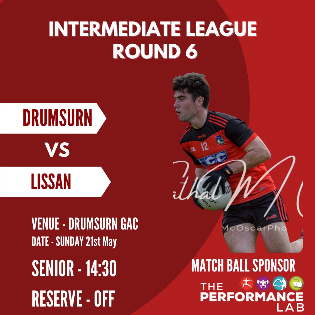 IFL ROUND 6

Good luck to our Senior Men as they take on <a href="/DrumsurnGac/">Drumsurn GAC</a> today.

Throw In - 2.30 pm
Venue - Drumsurn

Lets go lads! 🔴⚫️