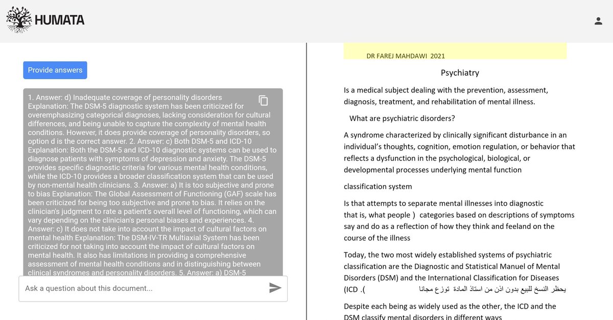 fluffydattebayo's tweet photo. AI TOOLS HAVE BLOWN MY MIND:
في #AI_TOOLS يخلنك تقدر اتفاعل مع ال PDF أول حاجة اتدير upload للpdf وبعدها تقدر اتخليه يدير summary له أو يقولك شن أهم النقاط اللي فيه أو تسأله علي أي حاجة مش فاهمها أو يديرلك منه mcqs حاجة خيال بكل 🔥
#AI_tools #Education #ChatWithpdf https://t.co/LaVw5DOl83