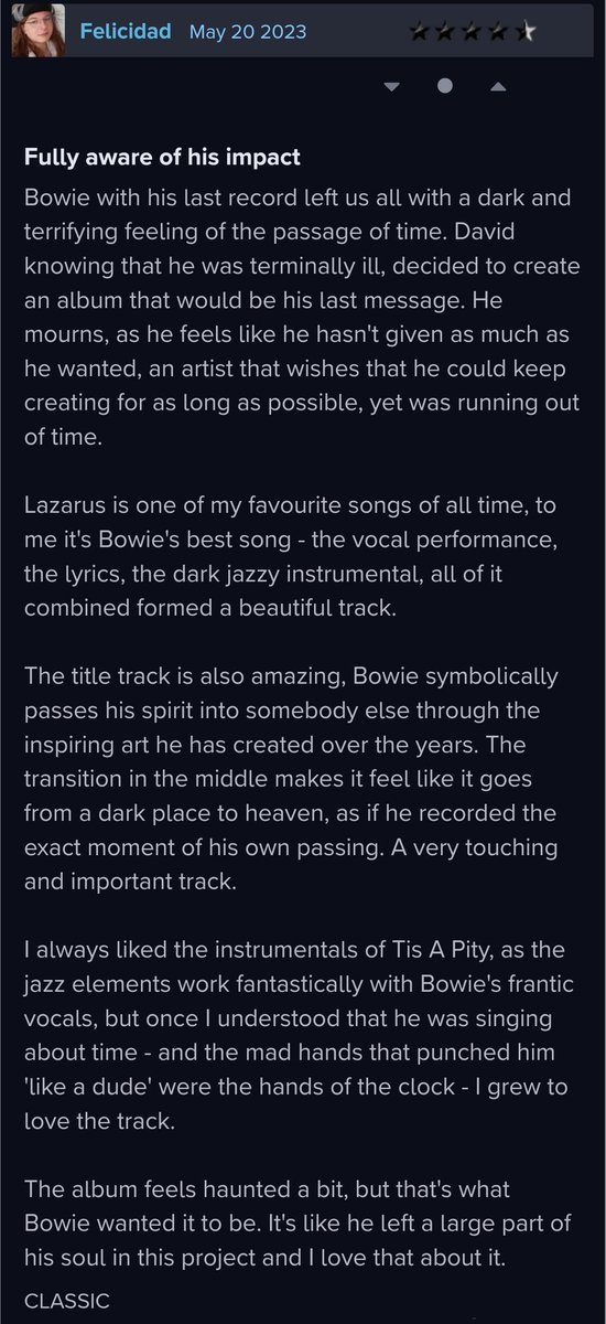 66. David Bowie - Blackstar (2016)
#ArtRock #JazzRock #ExperimentalRock
His last message