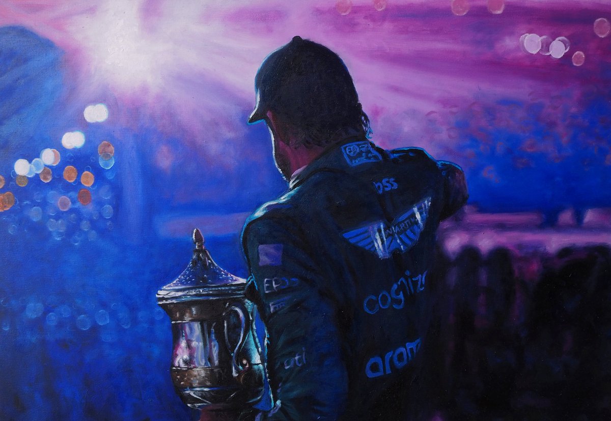 OrozJulen's tweet photo. Después de mucho trabajo... por fin está acabado.

Fernando Alonso, Baréin 2023, pintura al óleo 70 x 50 cm

Se agradece difusión a ver si con suerte lo ve el el propio Fernando 🙏

@dani_liro @CarlosSMF1 @AstonMartinF1 @KevinTibu14 @victorabadf1 @Hales_F1 @_DMS16 @AlbertFabrega https://t.co/NBprrLeRAA