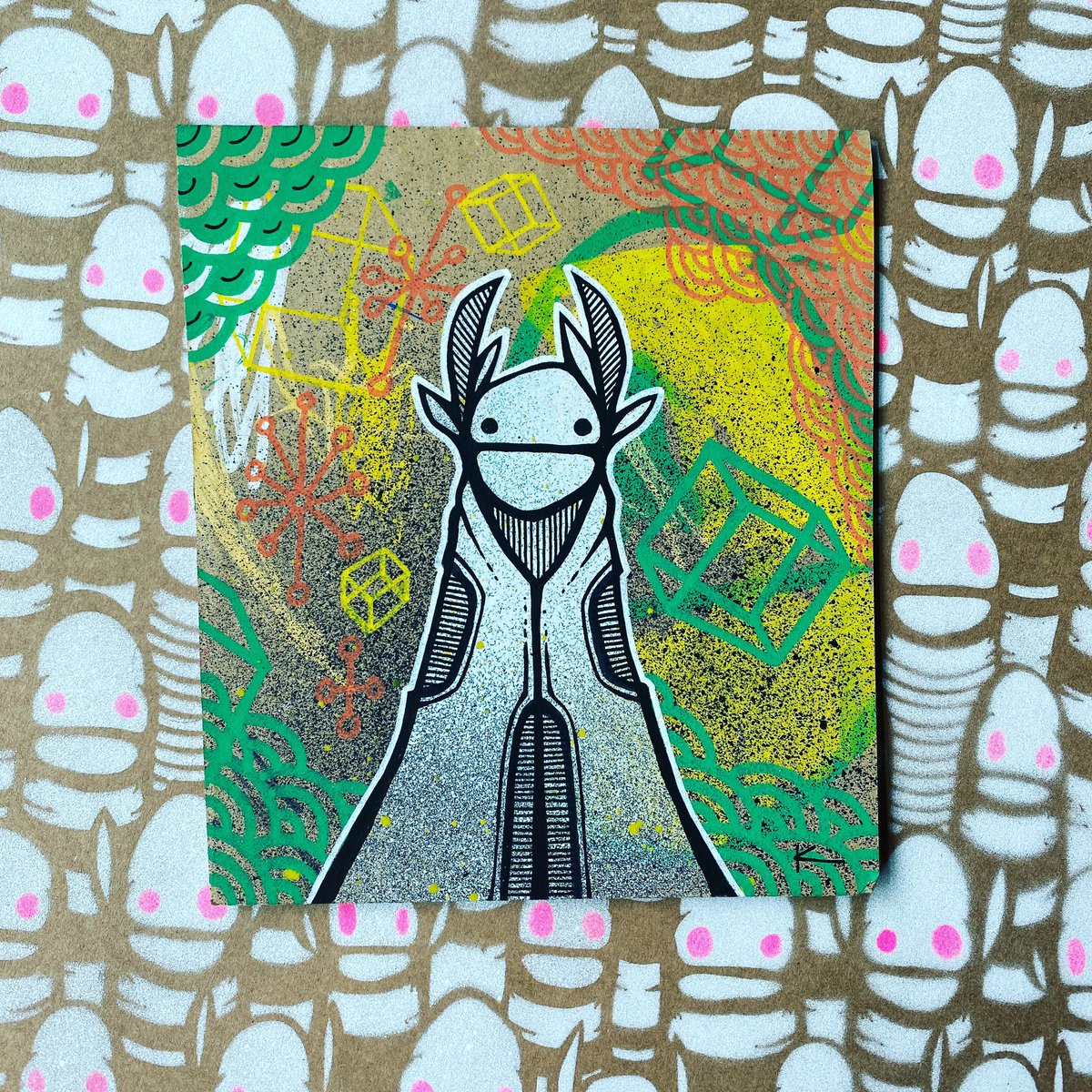 Korporate's tweet image. Latest style! Stencils, colour and stuff. #korp #korpworm