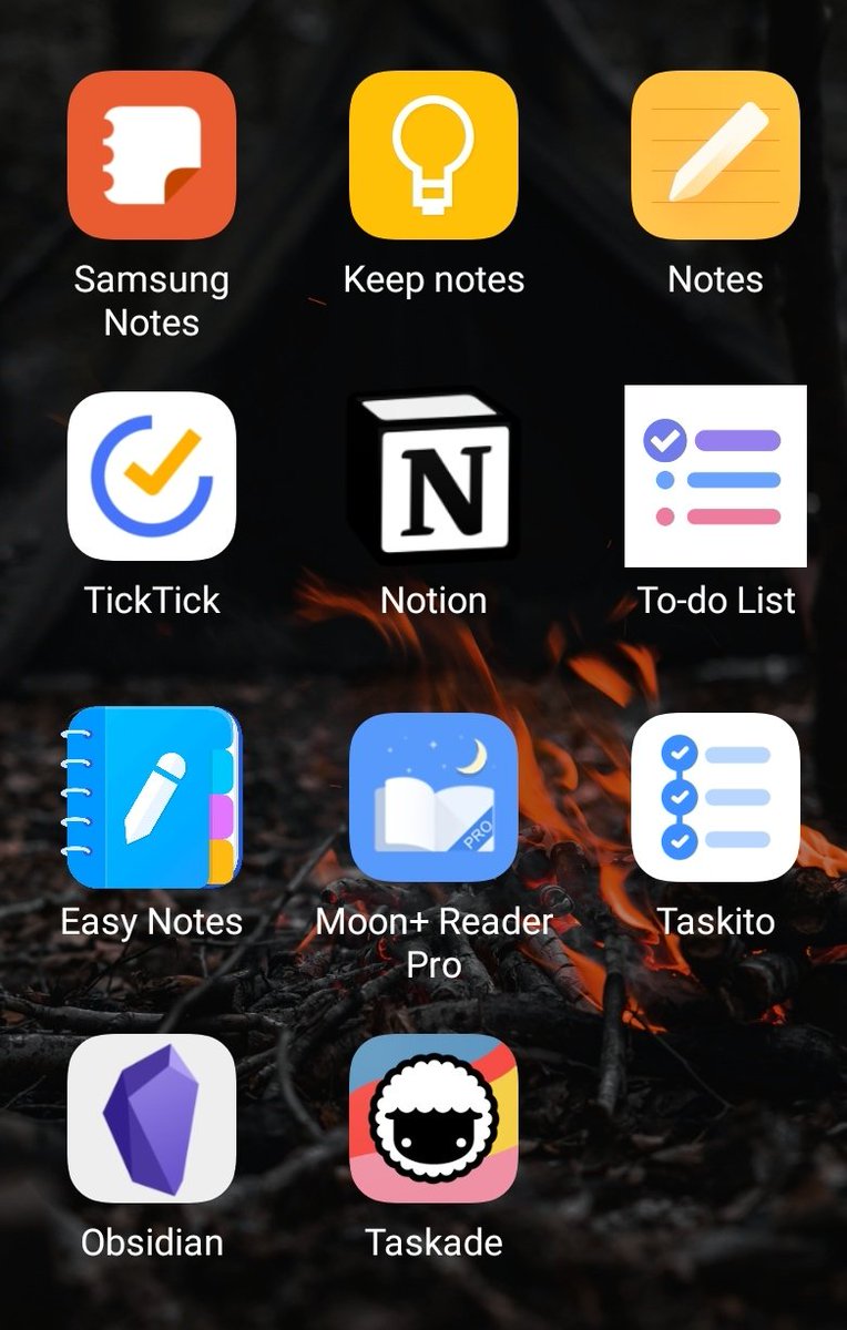 My productivity apps 

Every app has a specific role