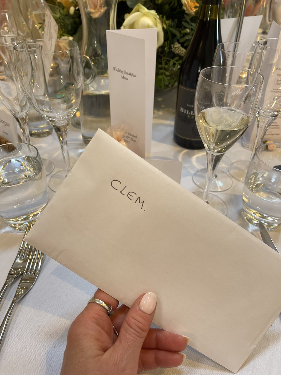 clemserrell's tweet photo. And the father of the bride even typed his speech out so I didn’t miss anything #deafproblems https://t.co/eaw7JPBrAF