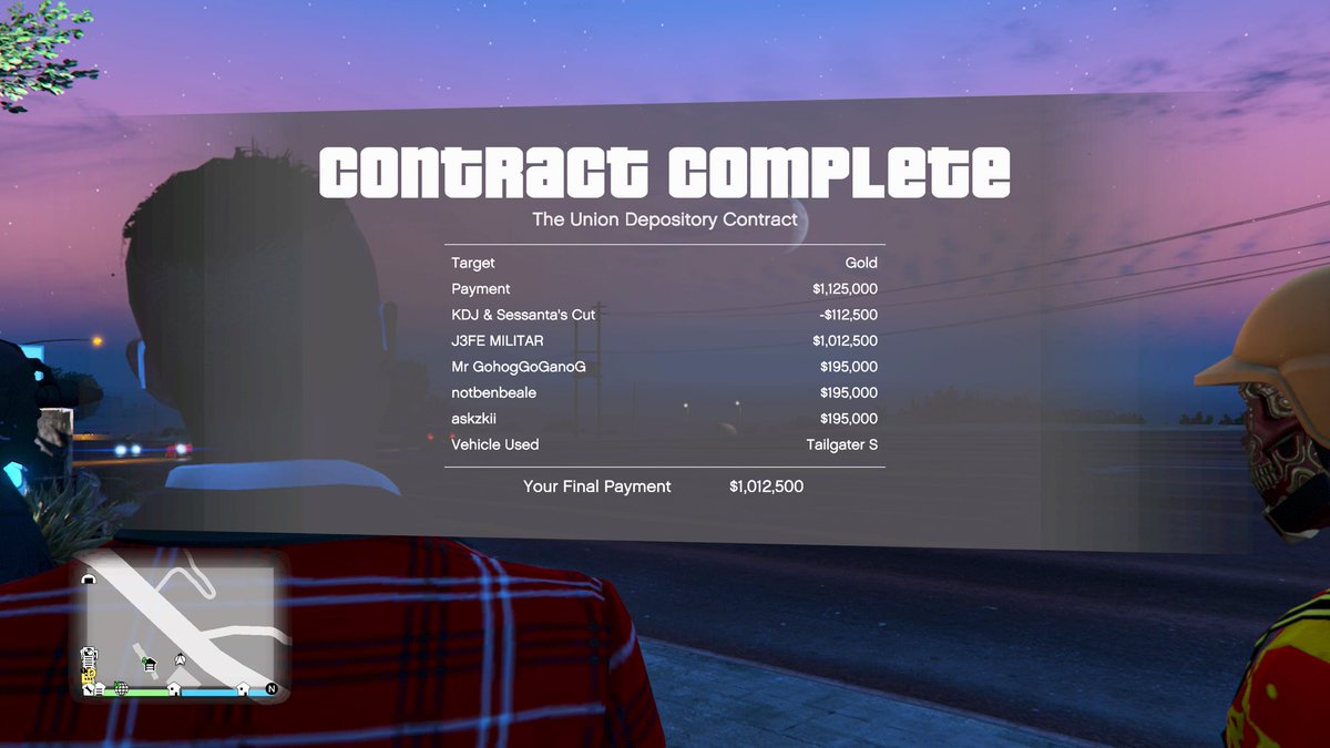 A Random Crew 💪🏾
Nice payout, over a $1 mil 💰
#RockstarGames #GTAOnline
#TheUnionDepository