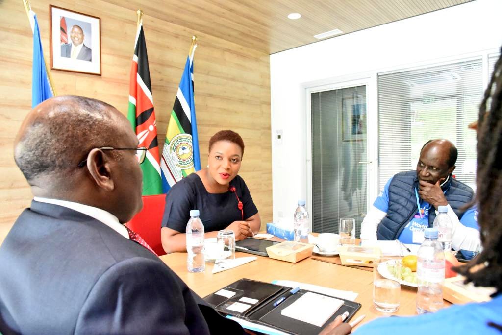 Nakhumicha_S's tweet photo. After #WalkTheTalk for #HealthforAll I hosted a meeting with Kenya's delegation to #WHA76. https://t.co/qCX4wxmBpX
