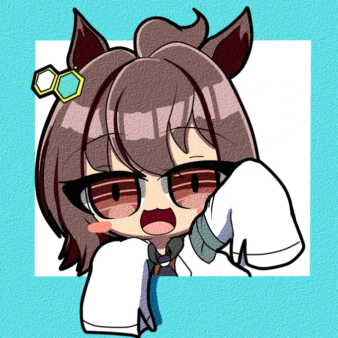 今週の日曜日絵(┃ヮ┃ э )Эひょっこりタキオン #ウマ娘 #アグネスタキオン