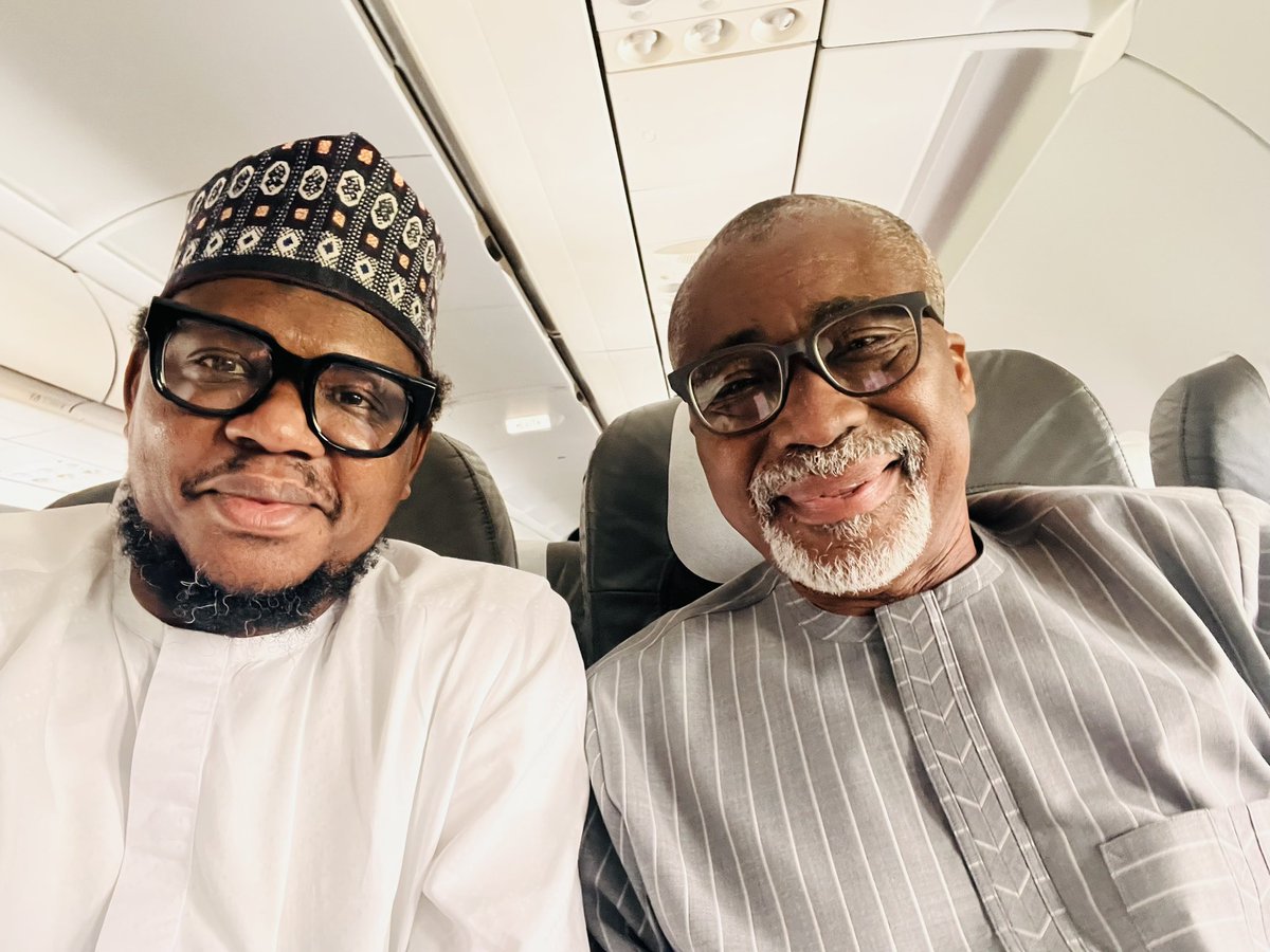 adamugarba's tweet photo. In a flight bound to Abuja from Lagos this morning, I have the privilege of sitting close to Distinguished Senator Enyinnaya Abaribe.

We discussed on many issues, particularly the National Assembly politics, insecurity problems in Nigeria, foreign policy, and the Senate. He was frank, open , principled and astute as always.

It was a refreshing conversation.