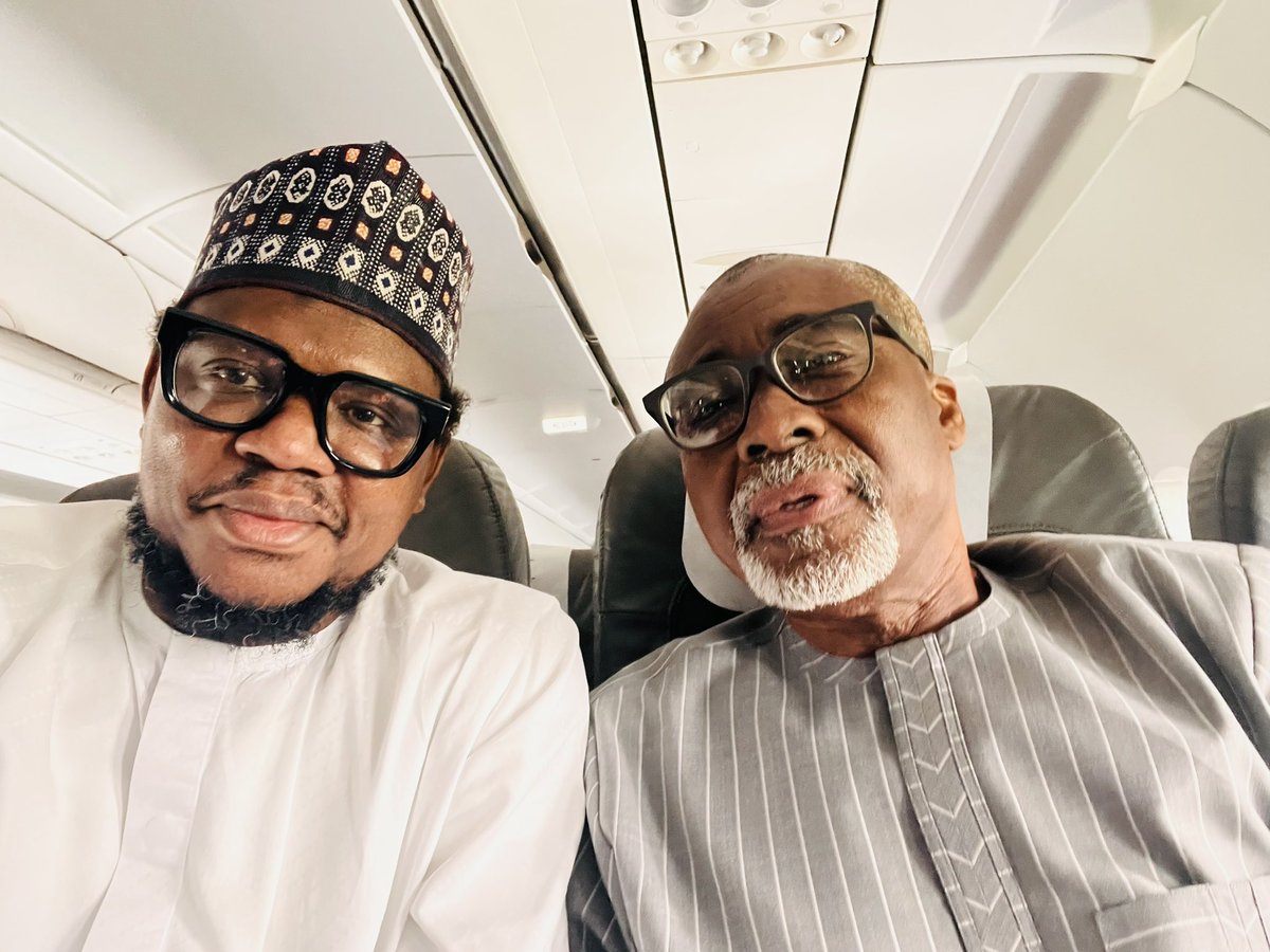 adamugarba's tweet photo. In a flight bound to Abuja from Lagos this morning, I have the privilege of sitting close to Distinguished Senator Enyinnaya Abaribe.

We discussed on many issues, particularly the National Assembly politics, insecurity problems in Nigeria, foreign policy, and the Senate. He was frank, open , principled and astute as always.

It was a refreshing conversation.