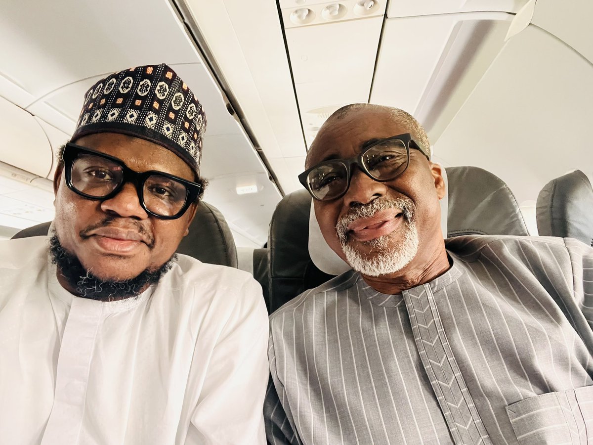 adamugarba's tweet photo. In a flight bound to Abuja from Lagos this morning, I have the privilege of sitting close to Distinguished Senator Enyinnaya Abaribe.

We discussed on many issues, particularly the National Assembly politics, insecurity problems in Nigeria, foreign policy, and the Senate. He was frank, open , principled and astute as always.

It was a refreshing conversation.