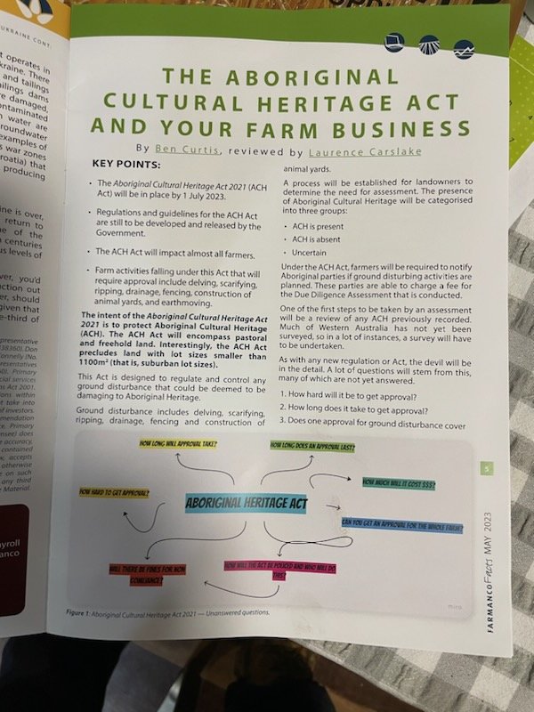 What the hell is this!?! Read the page. This is supposedly coming into effect on the 1st of July! Need permission to do farming activities on our own free hold land! What a bloody joke!!!!wa.gov.au/government/doc…