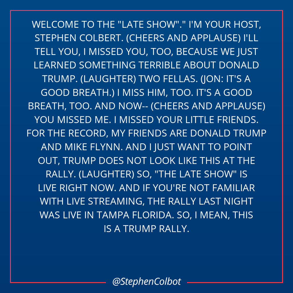 Stephen Colbot tweet media