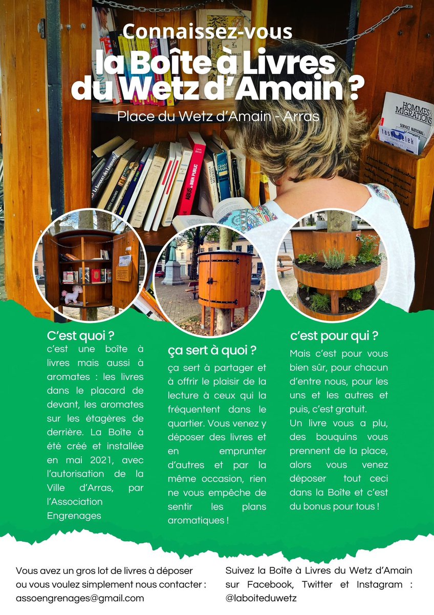 📣 La Boîte à Livres et à Aromates du Wetz d’Amain a 2 ans ! 🎂 📕🪴
Depuis deux années, des milliers de livres ont été échangés grâce à elle et surtout grâce à vous car c’est vous qui la faites vivre ! 📚📒
Un immense merci à toutes et à tous !
🙏🏽🫶🏻 #boîtealivres #Arras