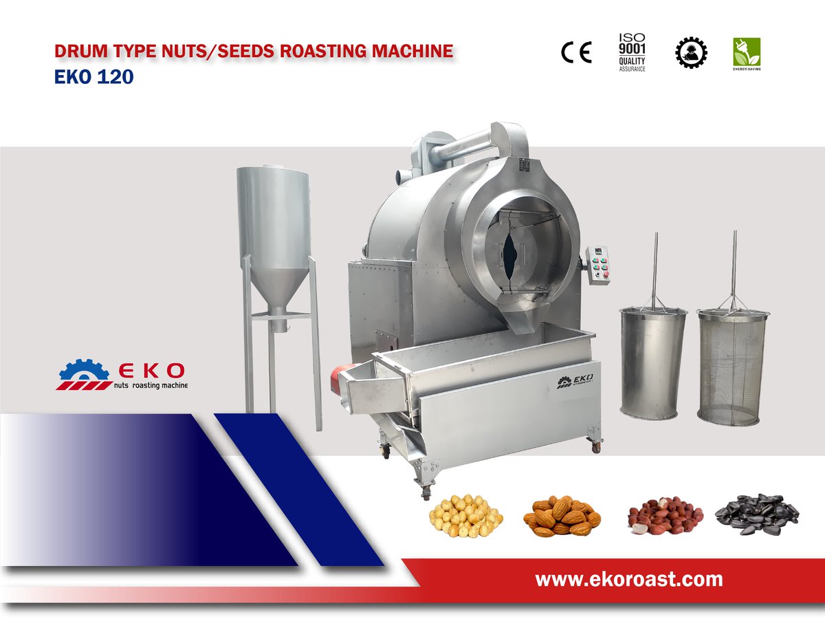 ekoroast's tweet image. Drum roasting machine for nuts &amp;amp; seeds EKO 120
ekoroast.com
export@ekoroast.com
(90)532 723 15 14(English)
(90)539 854 50 3(Russian)
(90)539 440 26 96(Arabic&amp;amp;French)
#nutroaster #nutsroastingmachine #آلات تحميص الفواكه_الجافة #nuts #eko #ekoroast #batchroastingmachine