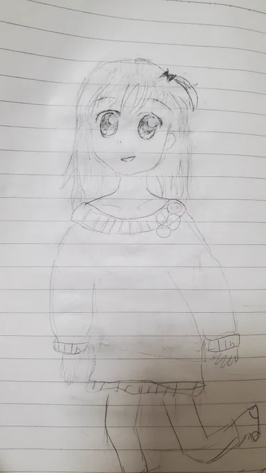 左は11歳の時の絵です('・ω・`)