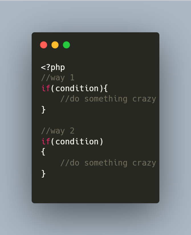 which one do you prefer during code? 
#code #php #program #programming #laravel