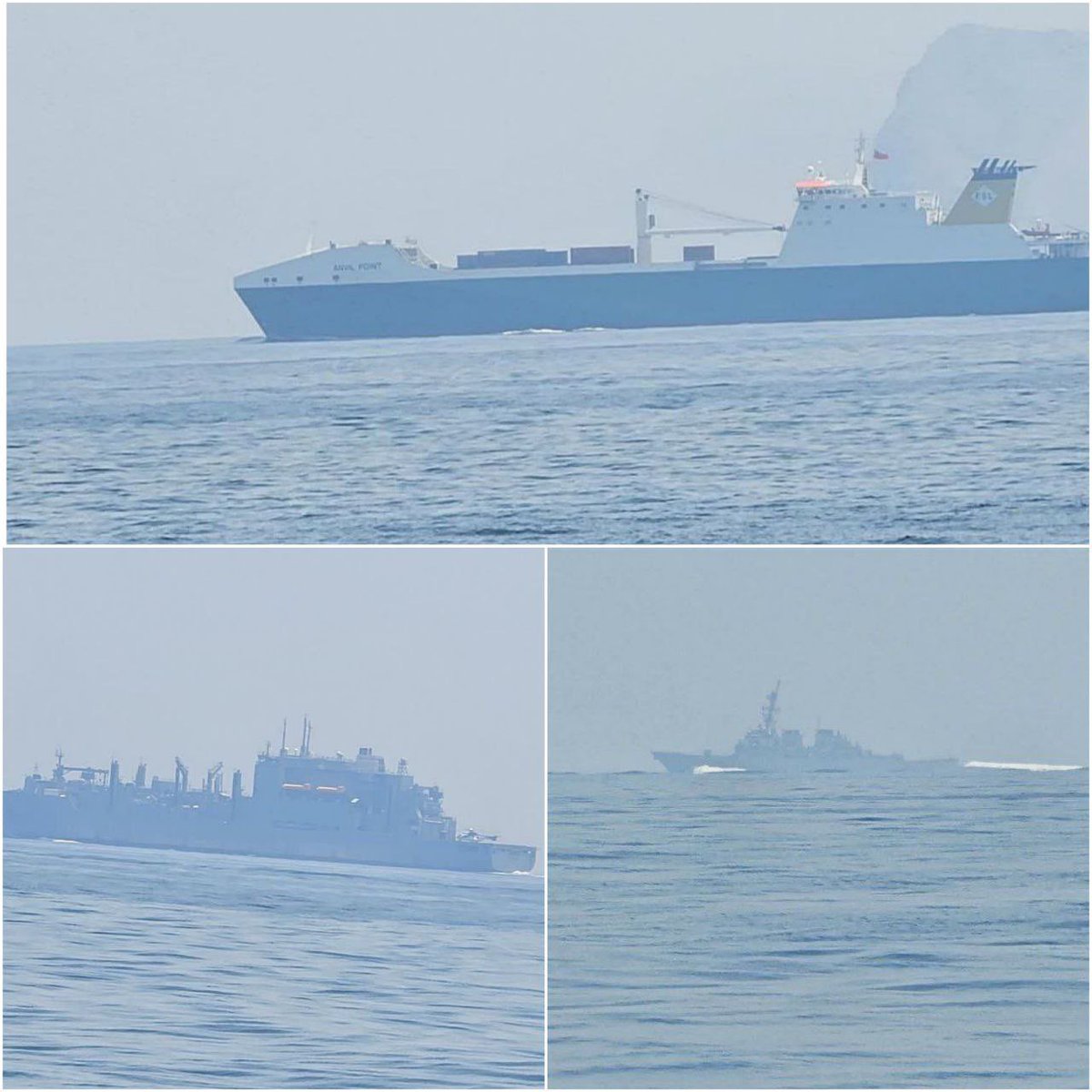 “ IRGC release of surveillance images of 🇺🇸 American ship Hamilton while passing through the Strait of Hormuz, Hamilton DDG60 warship has passed through the Strait of Hormuz along with a support vessel called TAKE6.”