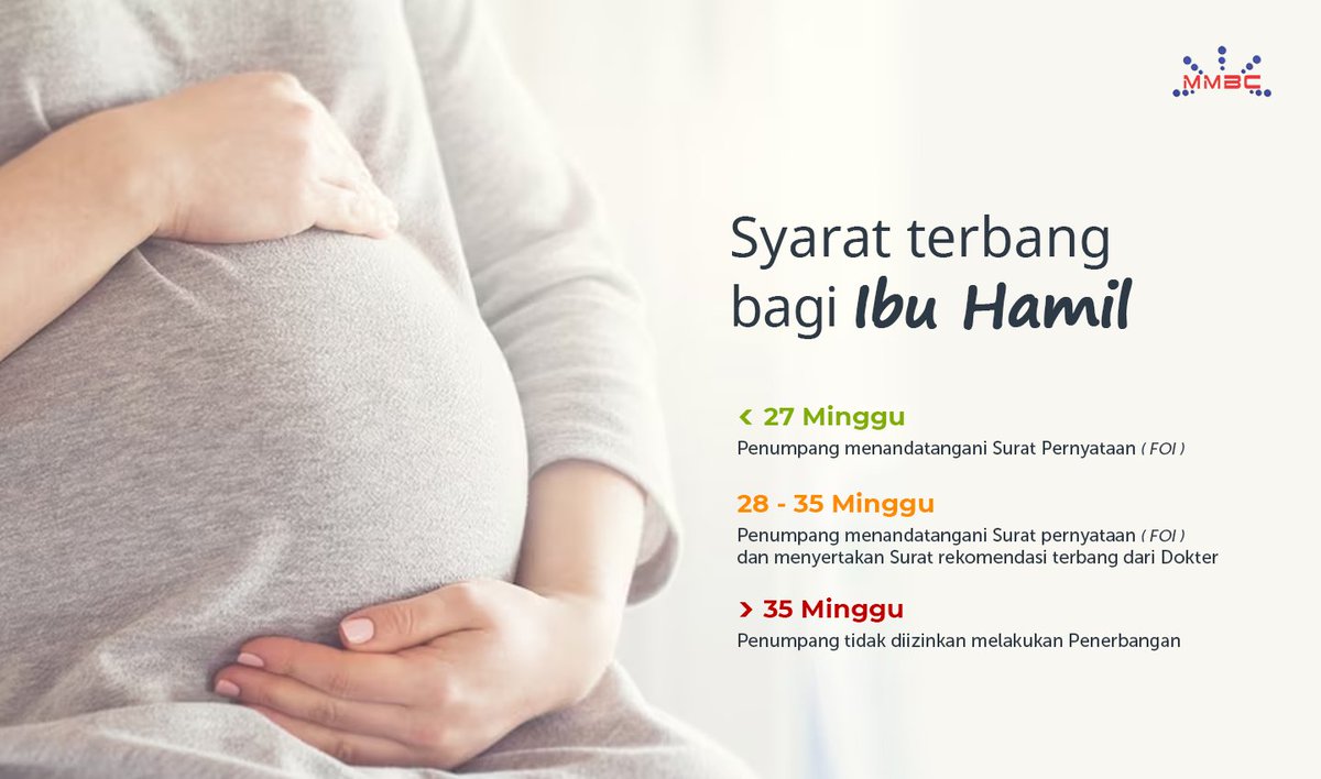 dirgaaantara_'s tweet photo. Ibu hamil diizinkan melakukan Penerbangan sesuai dengan kondisi dan usia kehamilannya.
Berikut aturan terkait kondisi ibu hamil yang berlaku https://t.co/oQ1Js6nf4S