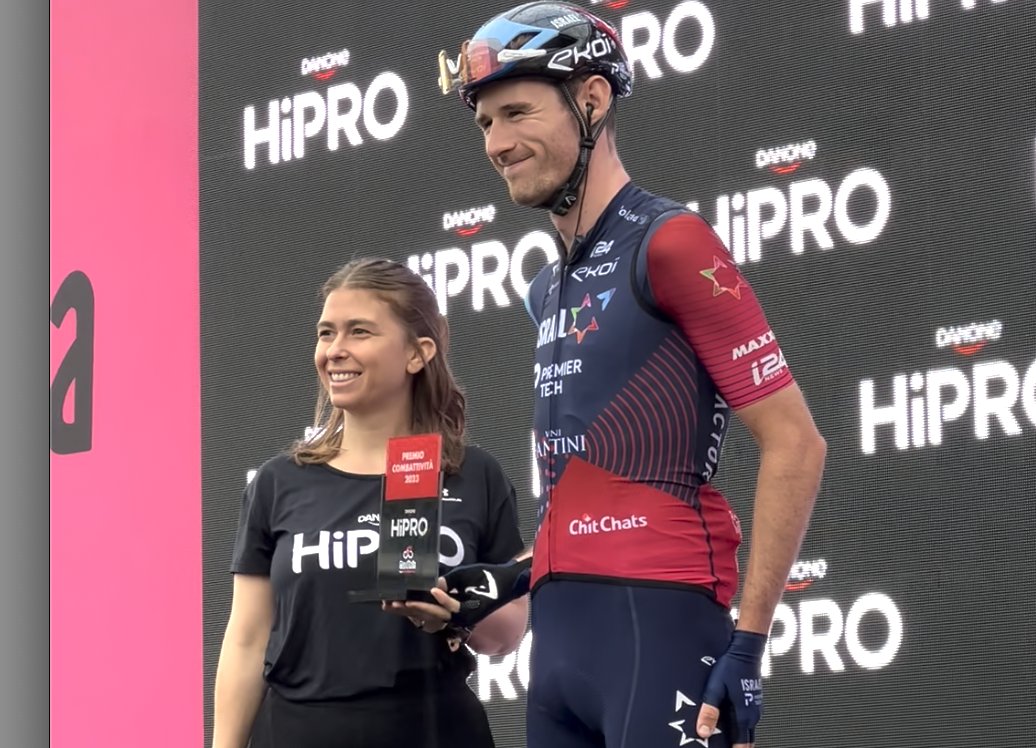 🟥 The #DANONE #HiPRO Combativity Award stage 14: @DerekGee7