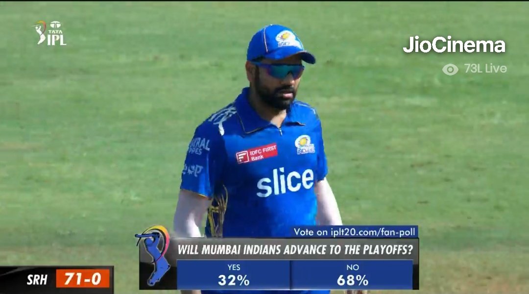 68% people don't want to see Mumbai into the playoffs 😭 Biggest one family after winning 5 IPL Toffee