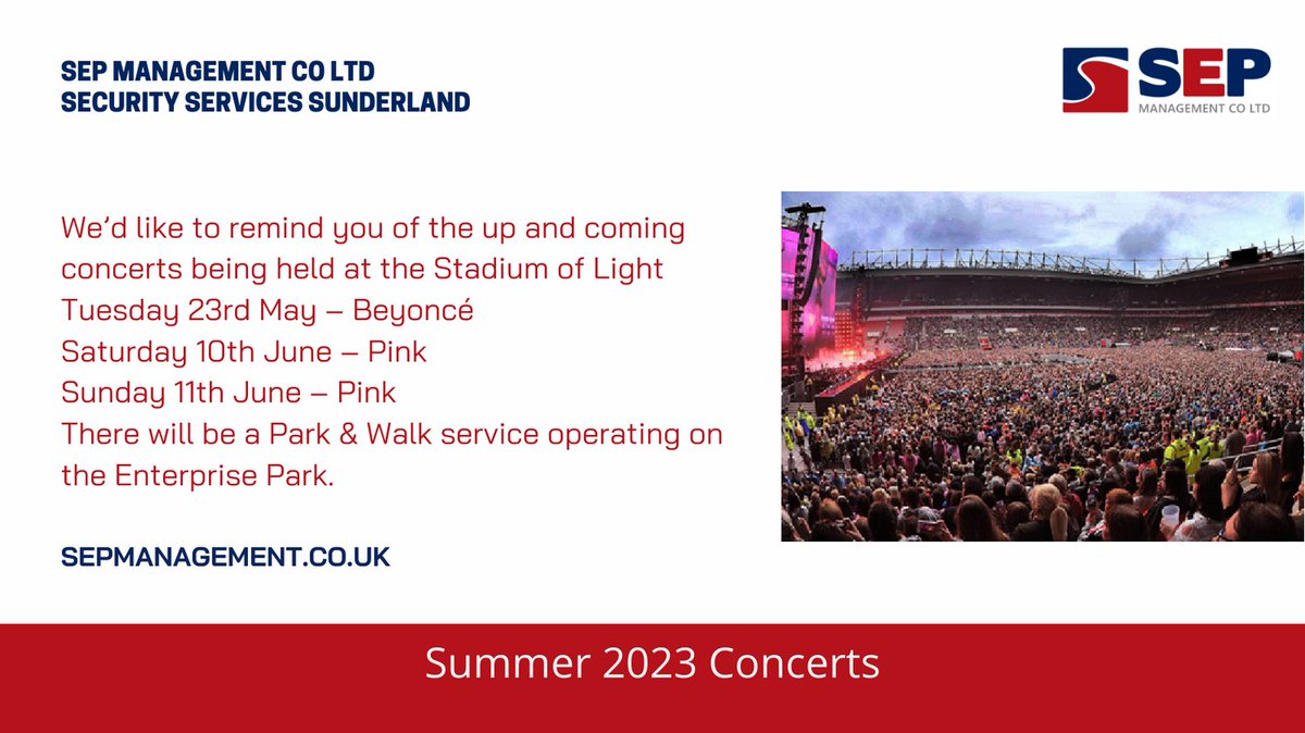 There will be a Park &amp; Walk service operating on Sunderland Enterprise Park.
You can find a list of useful questions and answers here.
sepmanagement.co.uk/enterprise-par…