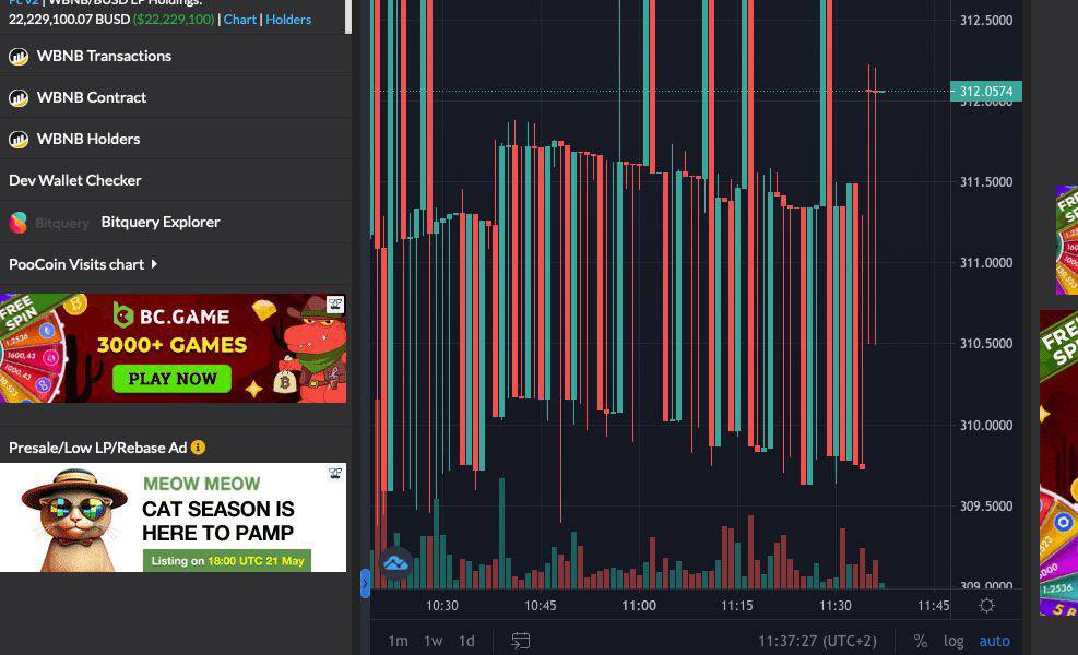 Our advertising started on poocoin chart 📊 🥹🔥

Join us for the Launch Today On pancakeswap at 18:00 UTC 🚀🚀✅

MEOW MEOW TO THE MOON 🔥🚀
