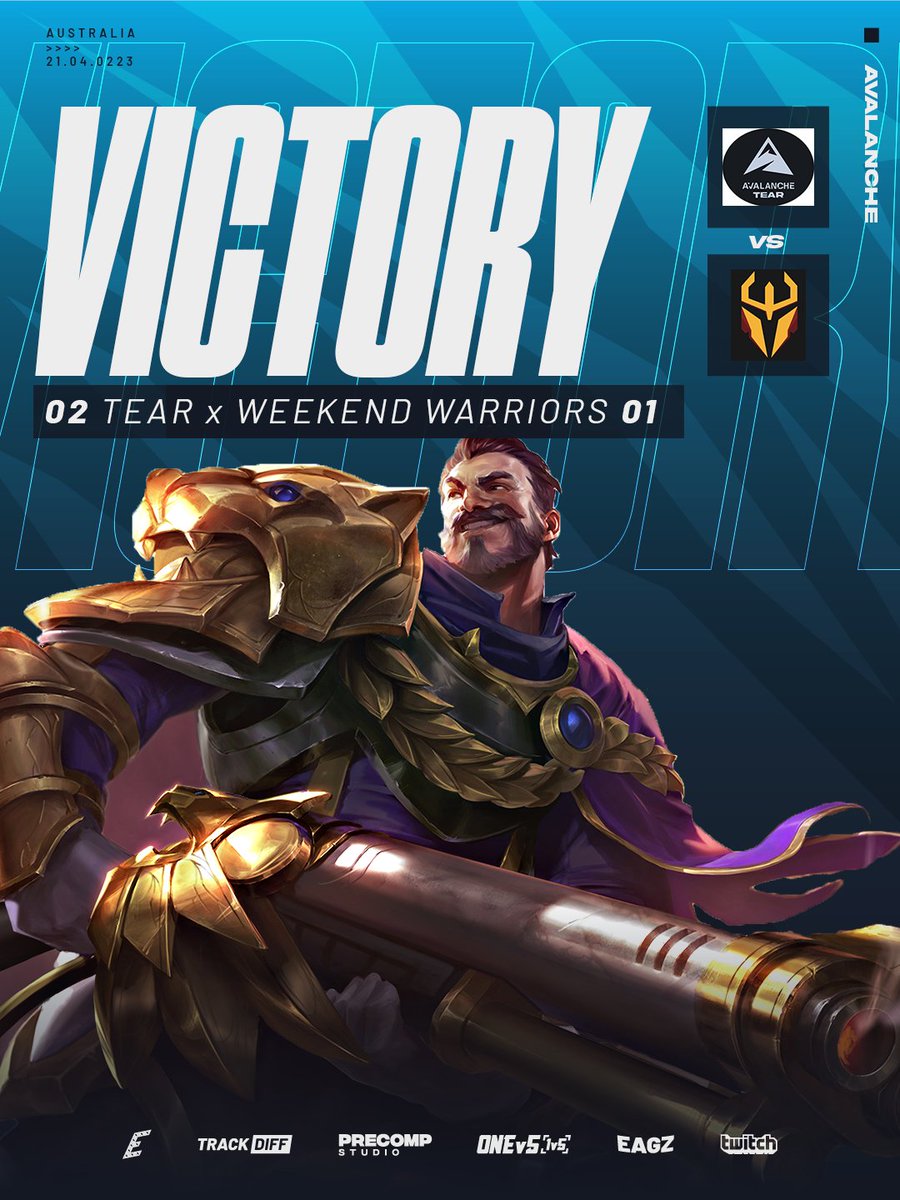 🚩AVL WIN🚩

After a back and forth series, Tear takes down Weekend Warriors! 

GG's