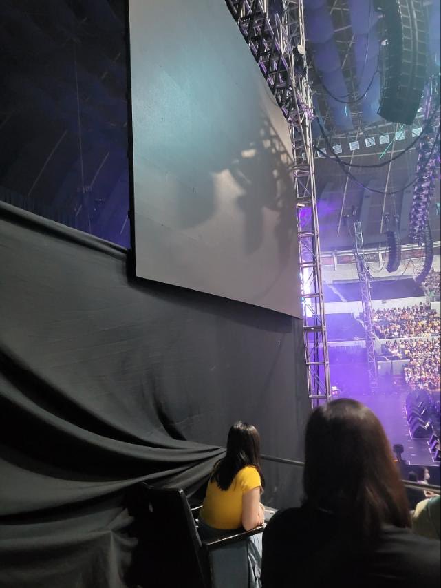 only4yeol's tweet photo. just wanna raise my concern (see thread) during the concert @pulpliveworld @happeehour 

i was seated at VIP 108, row 13, seat 13 and this was my view (see pic) as much as i enjoyed the concert and thankful i saw chanyeol and sehun, it was really so hard that the only view + https://t.co/cw9cCVnOEJ
