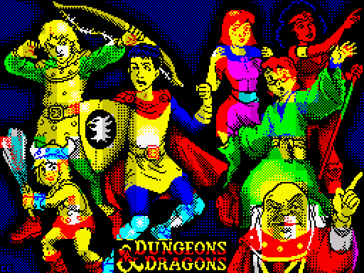 #DandD #1980s #dungeonsanddragons #cartoon #ZXSpectrum #Loadingscreens #RetroComputing #pixelart #8bit Loved this cartoon when it was shown in the UK back in '83 (I think). In honour of this show, here's a Speccy screen I've been tinkering with over the past couple of weeks...