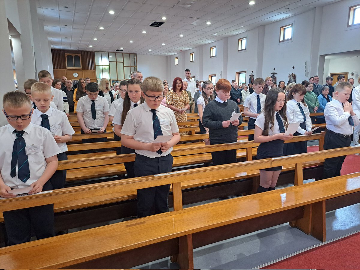 Congratulations to our P7 pupils who received the Sacrament of Confirmation this morning <a href="/St_JoesGreenock/">StJoseph’sParishGreenock</a> . Thanks to Mr Mullan and Fr Maurice