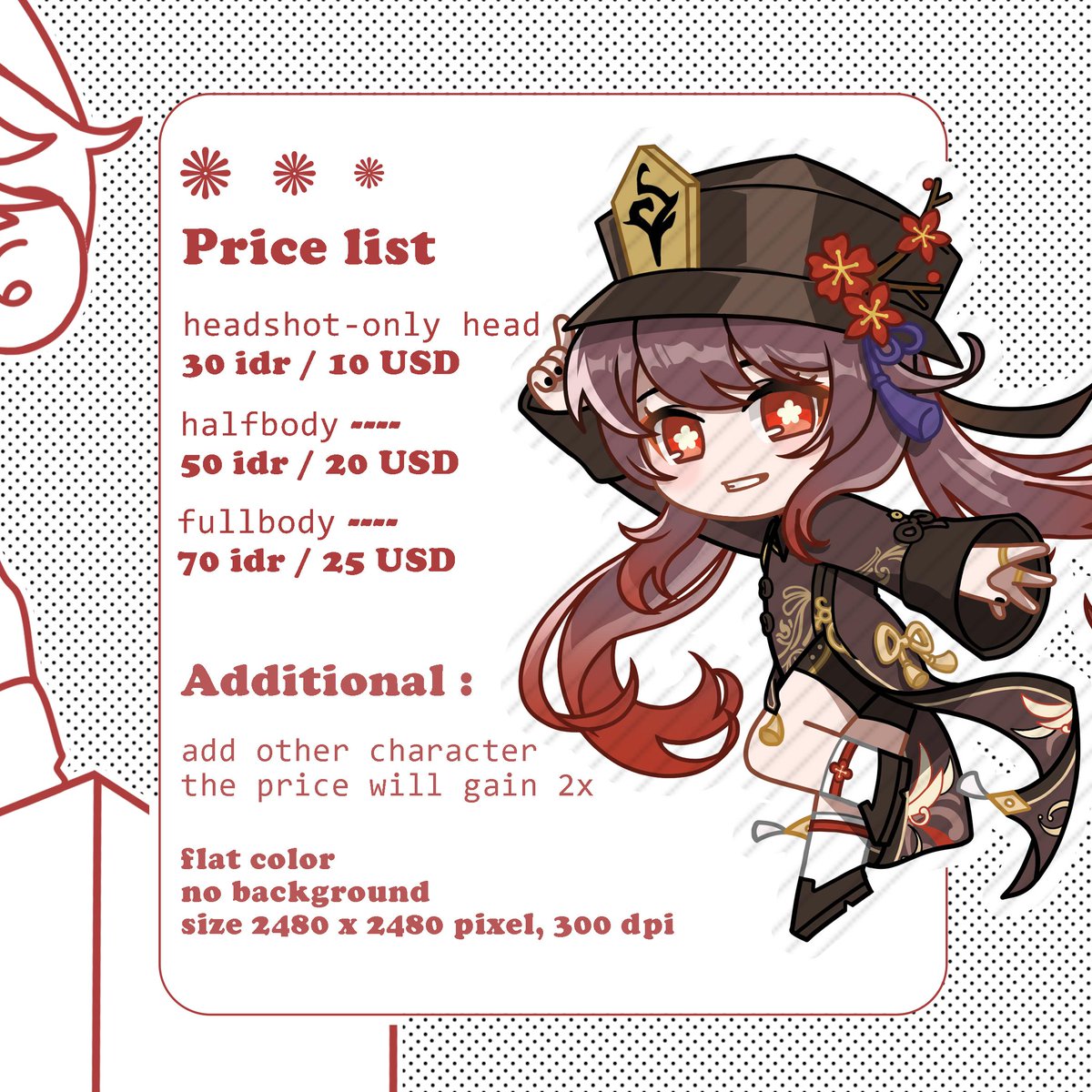rmanggo_6's tweet photo. [NEED YOUR RTs AND LIKES]
COMMISSION OPEN

Hii, I am opening chibi commission for local &amp; international

If you wanna ask anything DM me on Instagram (https://t.co/ePKvrGkgaL) 
Also, you can check my other chibi art on Instagram ~(^v^~)

#commissionsopen #opencommissions #Chibi https://t.co/PX2XvFMBBe