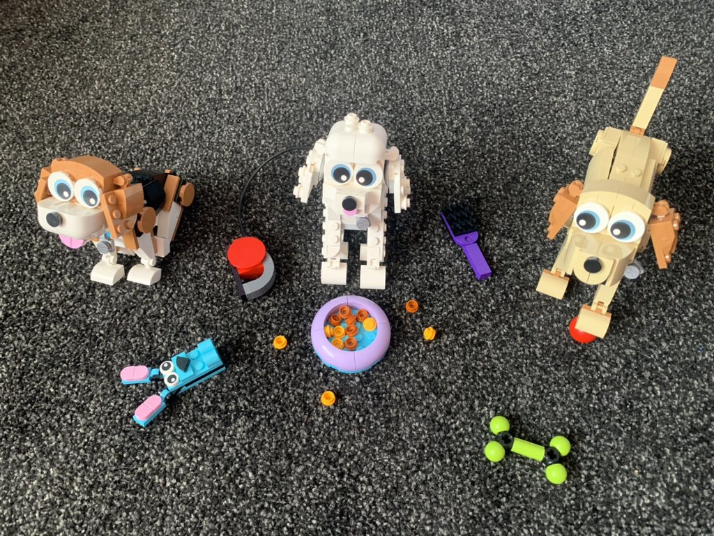 Lu_seeee's tweet image. Having fun with the youngest and Lego this morning. Anyone considering getting these Lego dogs DO IT!!!
We now need another couple of sets to make the other dogs…..
#LegoFun