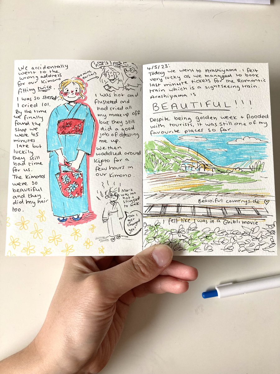 eriberart's tweet photo. I kept a travel journal while in Japan and here are a few pages! https://t.co/AGZfvPuXU8