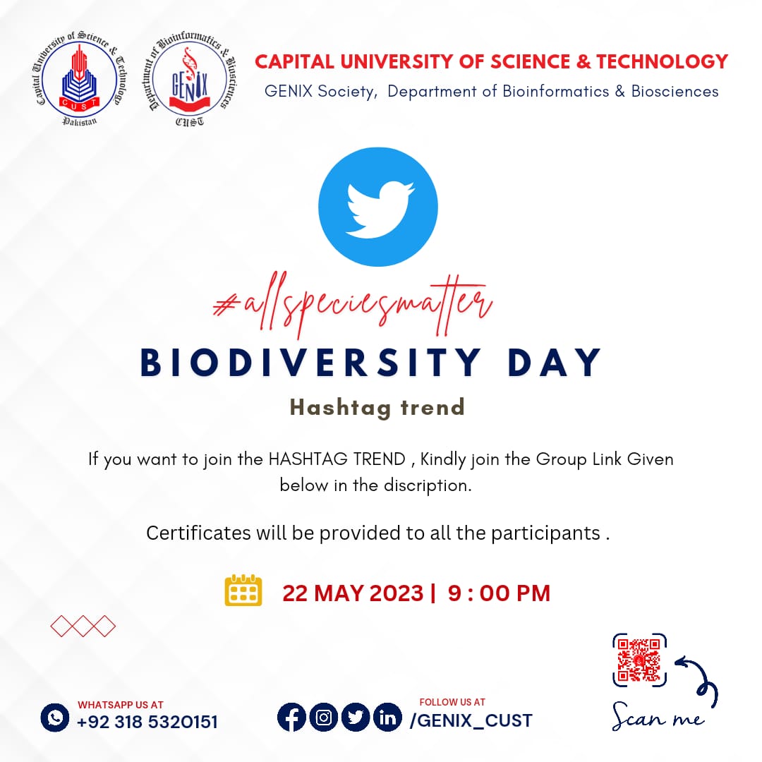 Genix_cust's tweet photo. 🌍🐾 #allspeciesmatter Embracing Biodiversity! 🌿Join us on 22 may 9pm sharp with a powerful Twitter campaign! 

Updates Group:
https://t.co/XYXDH6eOnv

📢 Calling all nature lovers, conservationists,  #genixsociety  #BiodiversityDay #EmbraceBiodiversity #ConservationMatters https://t.co/ElZBT4CoqS