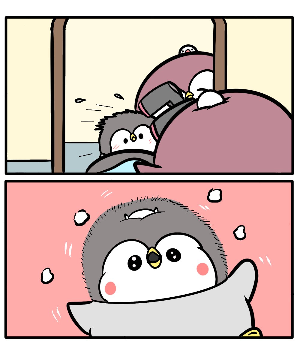 ちゃんぺんとお母さん 「ふわっふわに変身」 | ペンギンの優しい世界