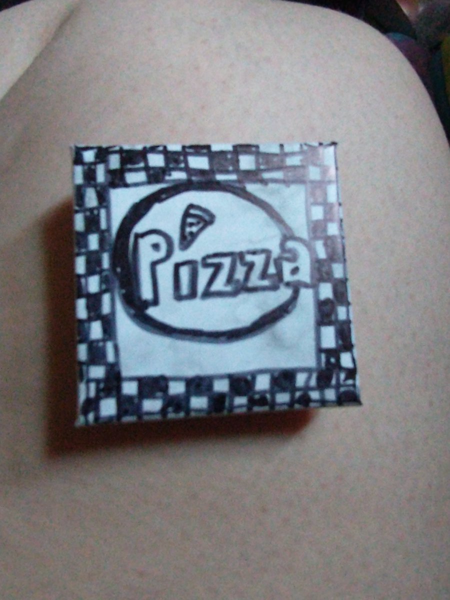 They_B_Jammin's tweet photo. I made "Nothing pizza with left beef" earrings for one of my friends for her birthday tomorrow and put them in a box I decorated to look like a pizza box. Too extra, or not enough? https://t.co/FdErqQ0Tvs