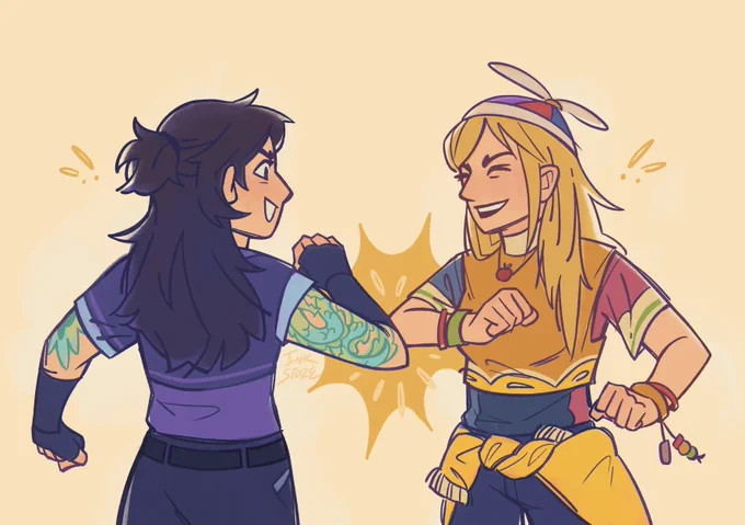 sticking together  - #qsmpfanart #jaidenart #bagherafanart