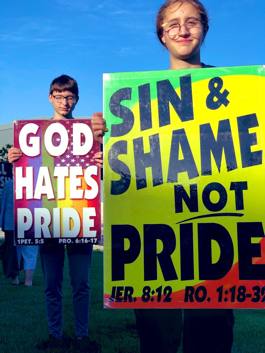 WBCTrumpet's tweet photo. @TomiLahren It’s because the nature of proud sin is to push it on your fellow man and demand it be treated as something holy and righteous. Like old Sodom and Gibeah. #WBCSigns told you they would never be satisfied. It’s the nature of ruinous sin and a deeply corrupted people. #MournForSin https://t.co/VxlbGwCbIm