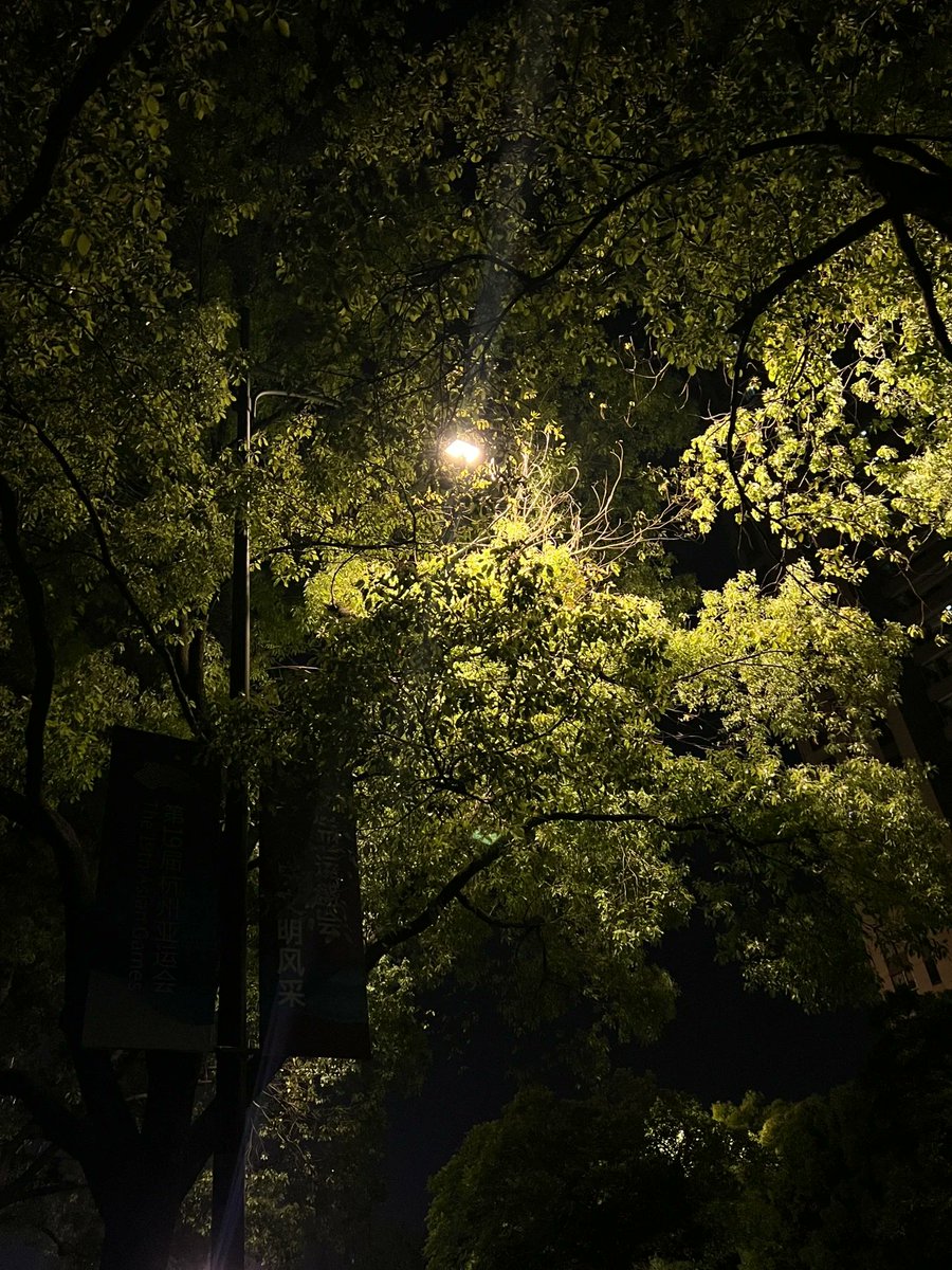 The time is getting late, walking alone on the road, the night scene in a hurry, passers-by in a hurry.
