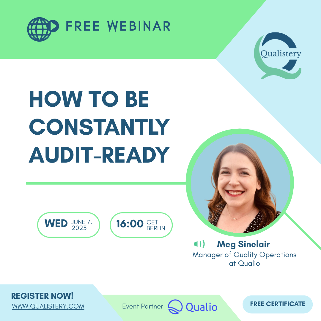 yankugel's tweet photo. As a quality professional, audits can be a source of stress and anxiety. But fear not! Our latest webinar, "How to Be Constantly Audit-Ready," has got you covered. 👨‍💼💪

Register now: https://t.co/c9B1HgqjxE

#GMP #Pharma #Quality https://t.co/ChIDnR5ER9