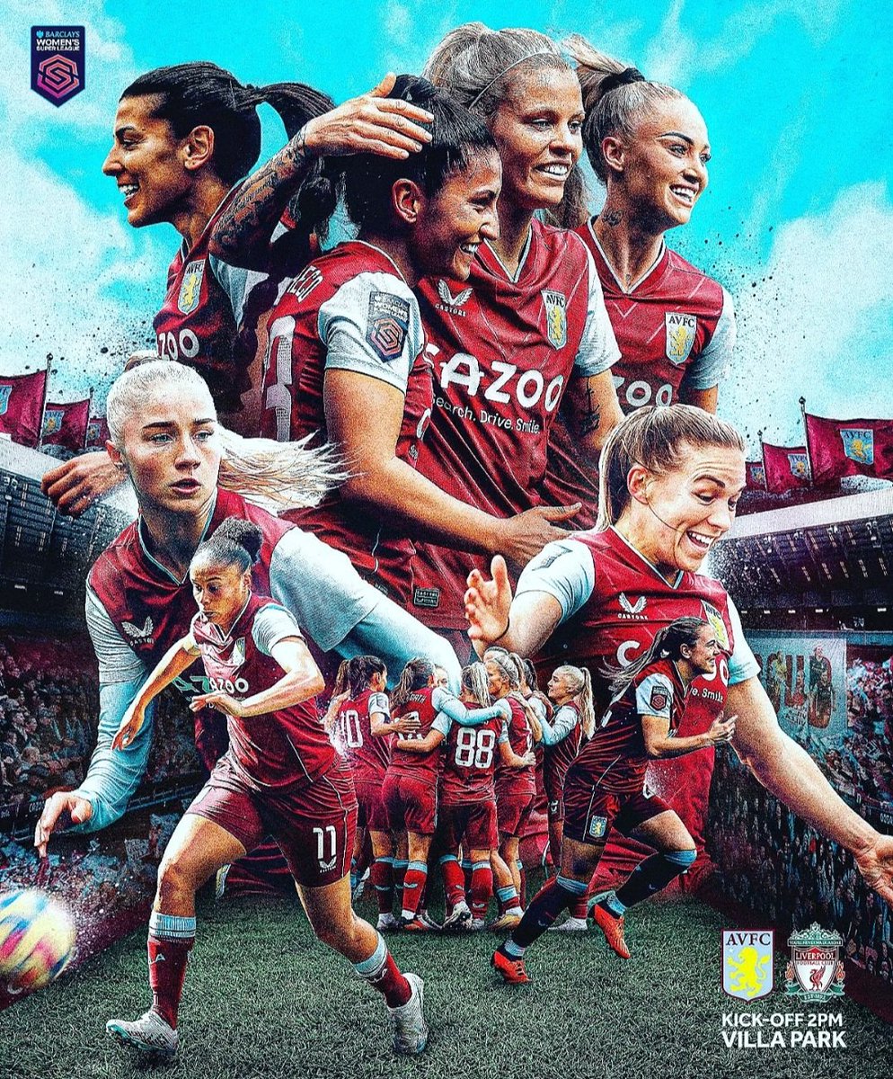 VillaLiveUpdate's tweet photo. Matchday!

Aston Villa Women play Liverpool Women in the last home game of the season!

We won our last game 5-0 against Reading Women away, while Liverpool Women won 2-1 at home against Man City Women.

Score predictions?

Kick-off: 2:00PM

Where to watch: The FA Player https://t.co/MrlMPnZany