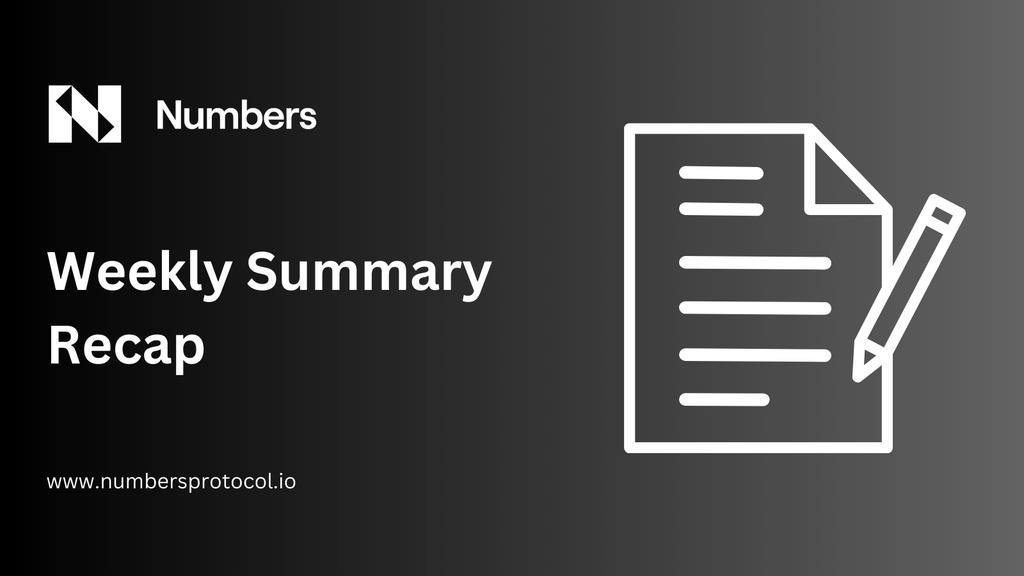 Here is the Update
2023/05/19
Weekly Summary From Numbers Protocol.
Details: link.numbersprotocol.io/230519

$NUM #Web3 #UPDATE #NUMARMY