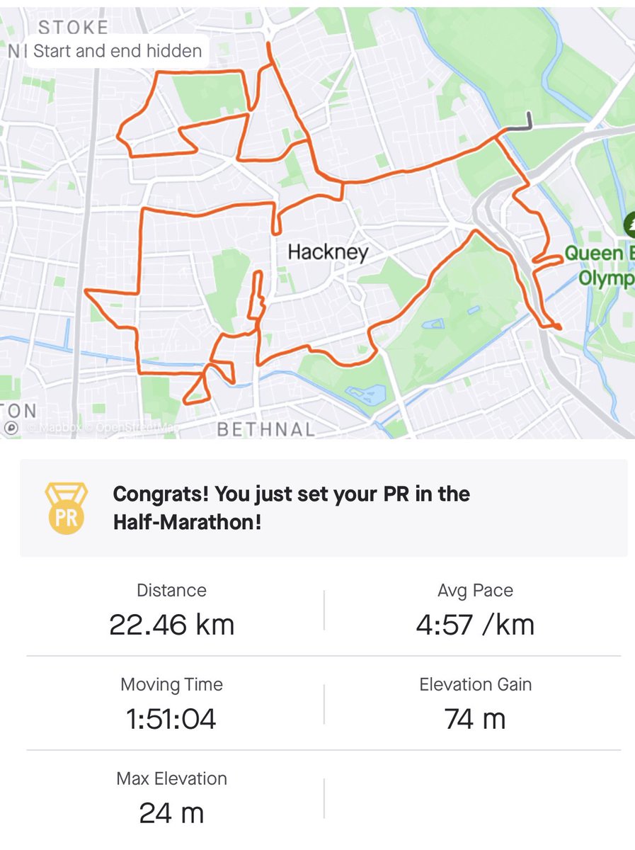 AlastairHackney's tweet image. #HackneyHalf done! 1:51:04