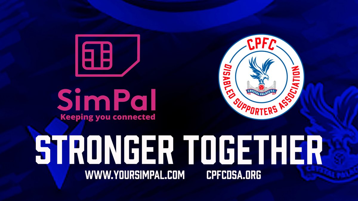 We are delighted to announce a new partnership between the CPFCDSA and @YoursimPal. SimPal is a charity committed to tackling digital poverty founded by @CPFC fan @christheeagle1 . Find out more cpfcdsa.org/cpfc-dsa-annou… #DigitalEquality #CPFCDSA #SimPal