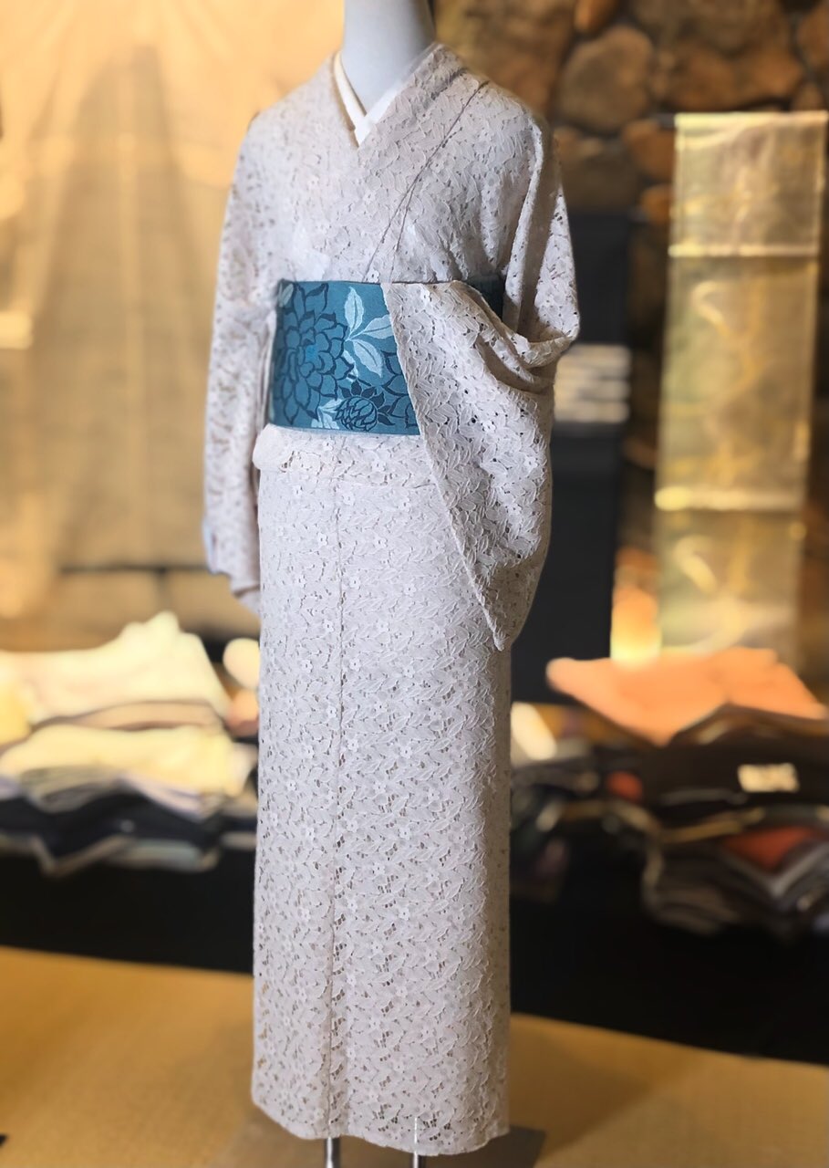 紬小紋 着物（墨染居 山本流石先生）