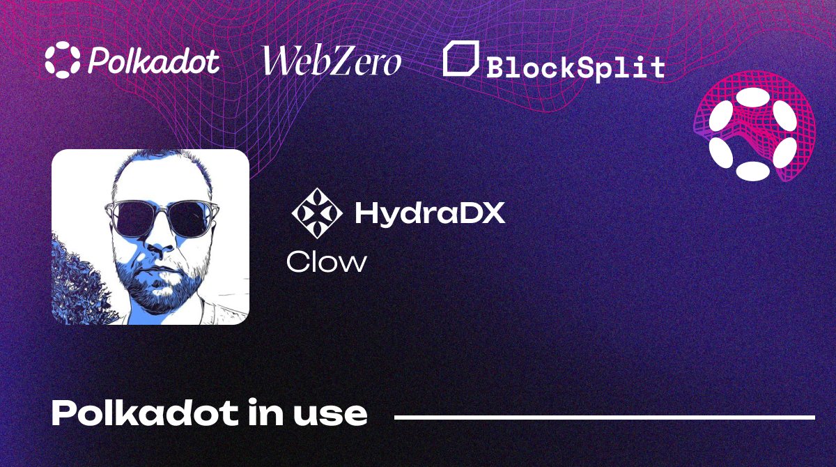 Join us tomorrow at Polkadot in use to immerse yourself in the <a href="/Polkadot/">Polkadot</a> ecosystem.

Dive into endless liquidity with <a href="/cl0w5/">cl0w</a> and learn about <a href="/hydra_dx/">Hydration</a>.