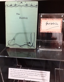 The #MiddleEarth exhibition at @TheNovium is well worth a visit for #Tolkien fans. Some amazing items on display, covering music, literature, film and art, including this #FirstEdition of #TheHobbit. #Chichester #Whatson